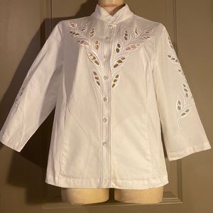 Bob Mackie Wearable Art White Top